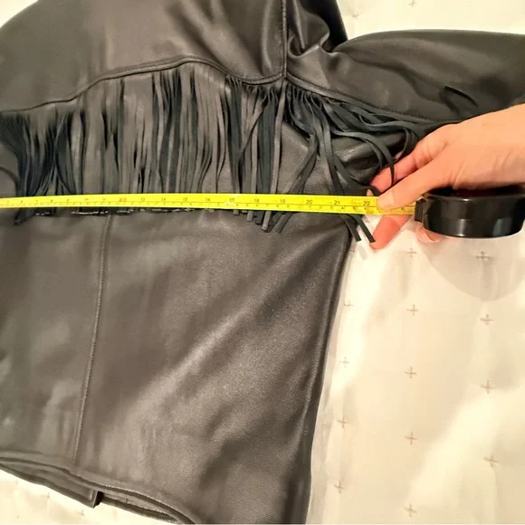 Saks Maximilian Leather Fringe Jacket - Picture 9 of 13